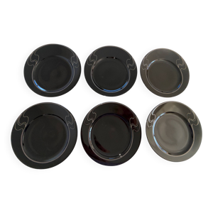 Assiettes noires Rosenthal