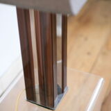 Kinetic lamp 70s, altuglas and chrome steel. France, circa 1970