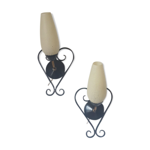 Paire d'appliques des