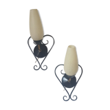 Pair of sconces, 50-60s