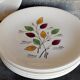Seven vintage plates in fine earthenware from Gien service Gentilly