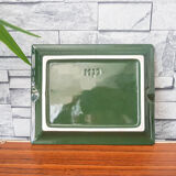 Green and gilded ceramic ashtray M99