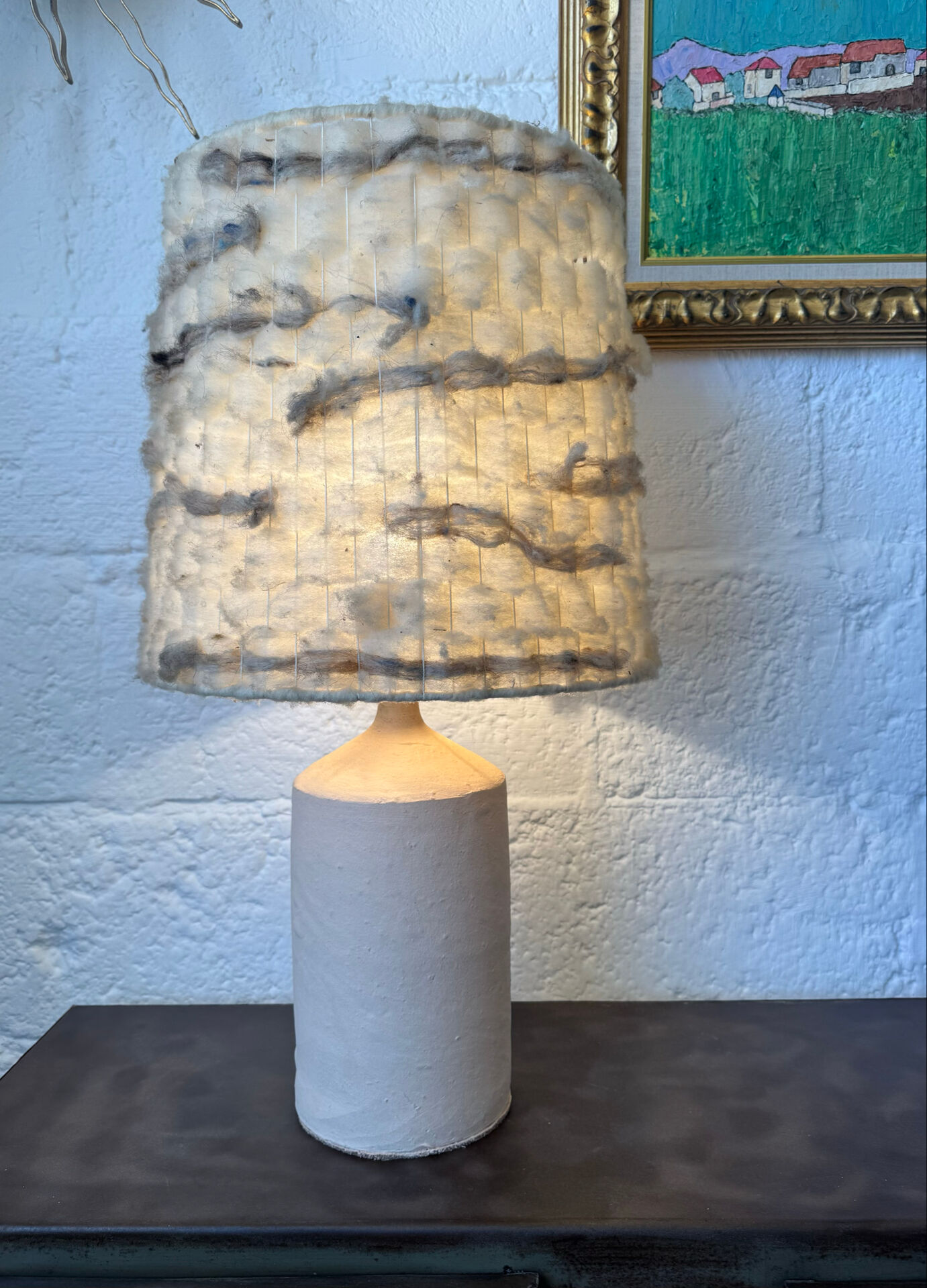 Ceramic wool lamp from the 1960s.