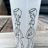 Verre vintage signé Cabu