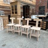 Suite of 4 atypical elm chairs
