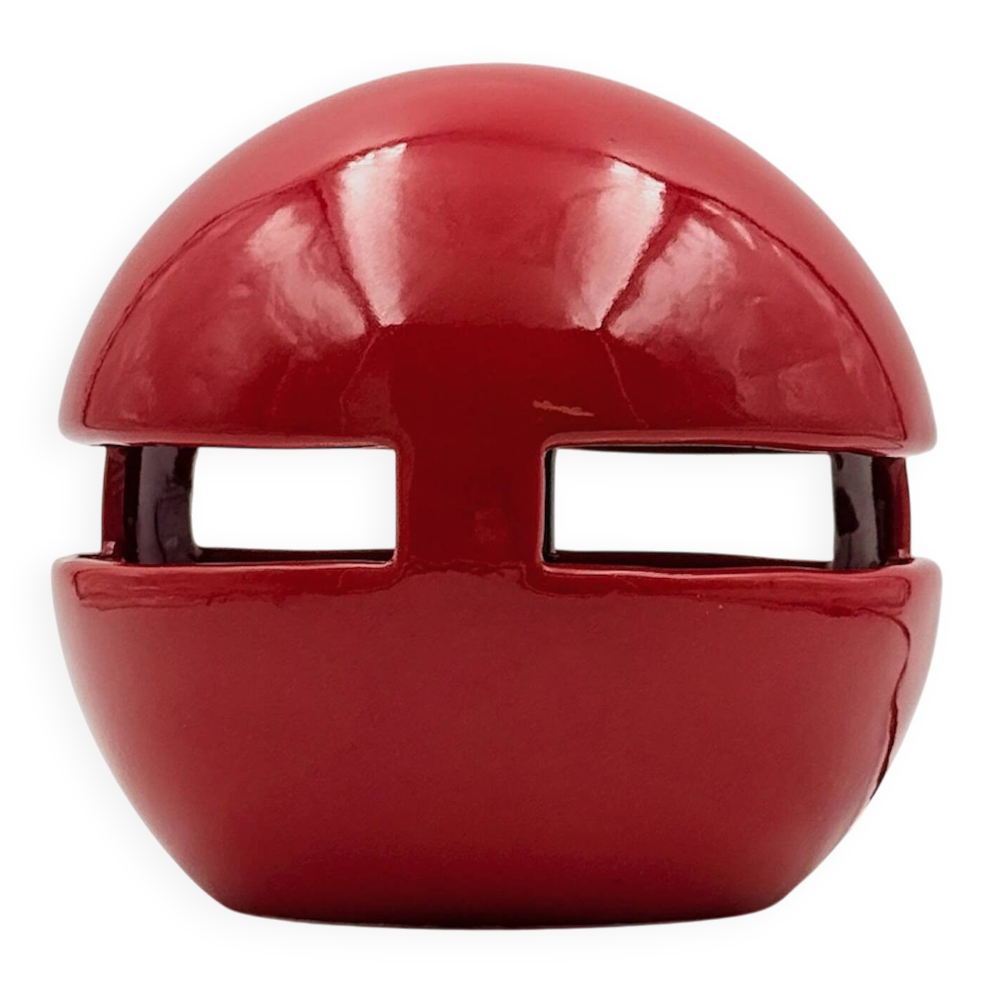 Red Space Age lamp in ceramic, Italy, 1970s.