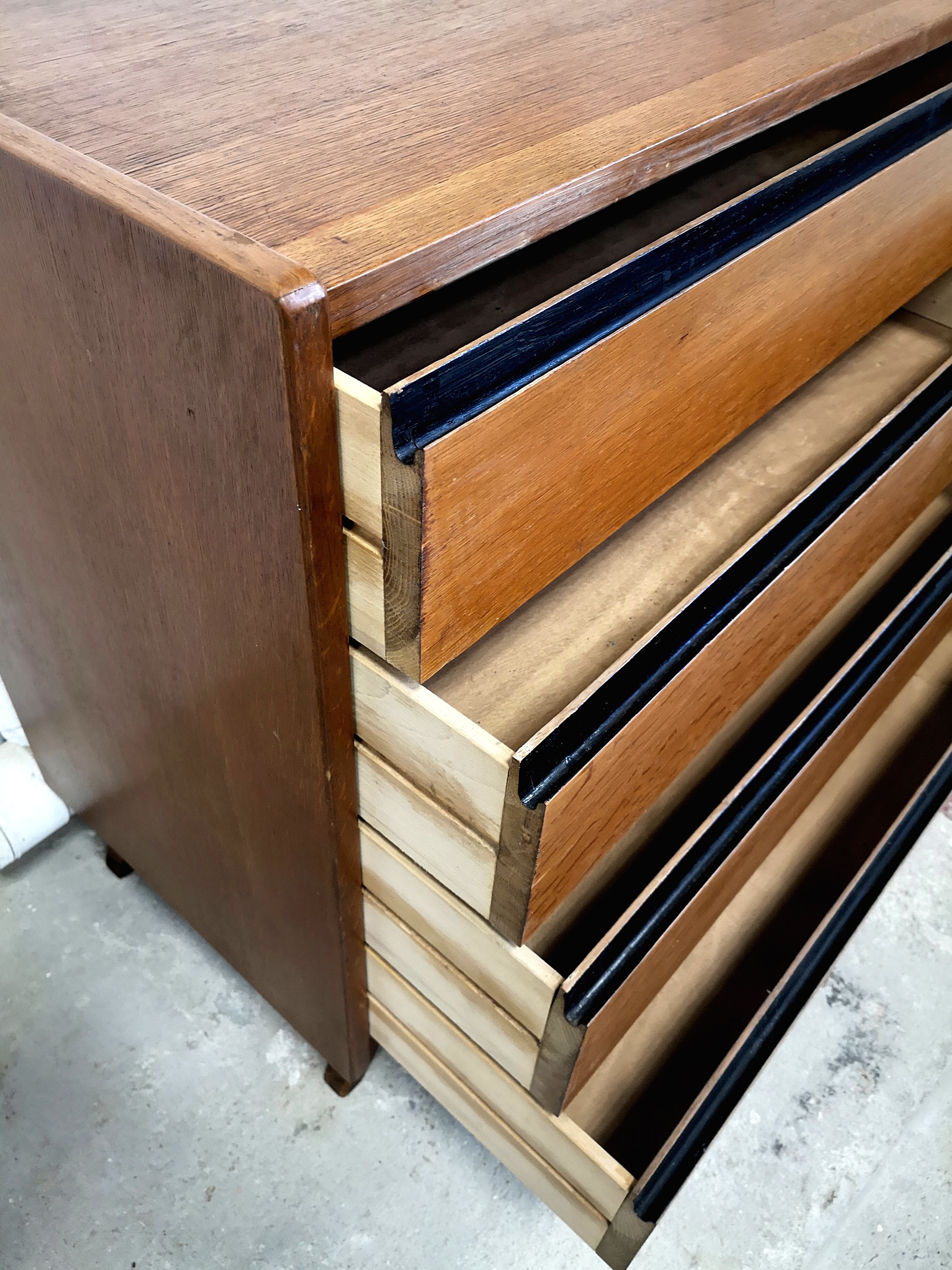 Chest of drawers vintage foot compass 1950