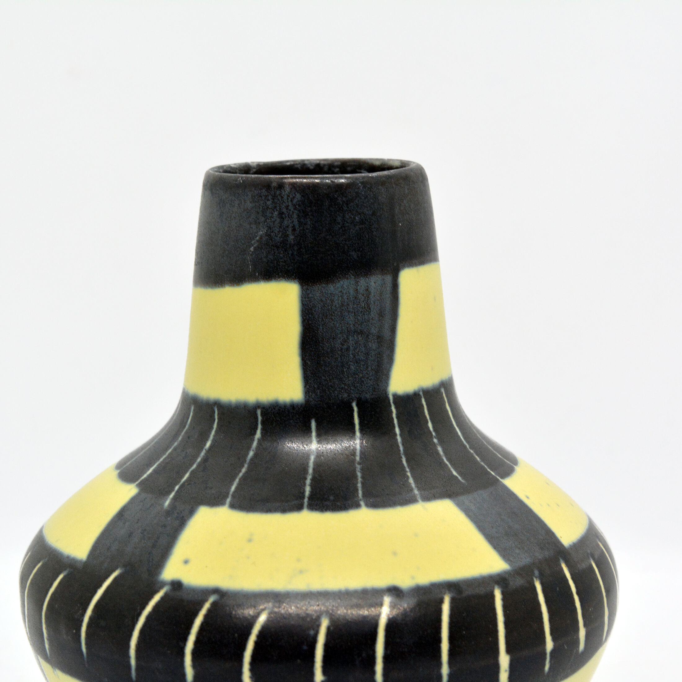 1970s op art ceramic vase Fohr Keramik, Germany