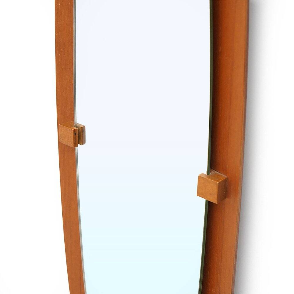 Mirror with curved plywood frame, 1960s
