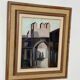 Original mid-century Swedish oil on canvas – “Entrance” by Reuben Hedin – vintage & framed – 55 × 63 cm