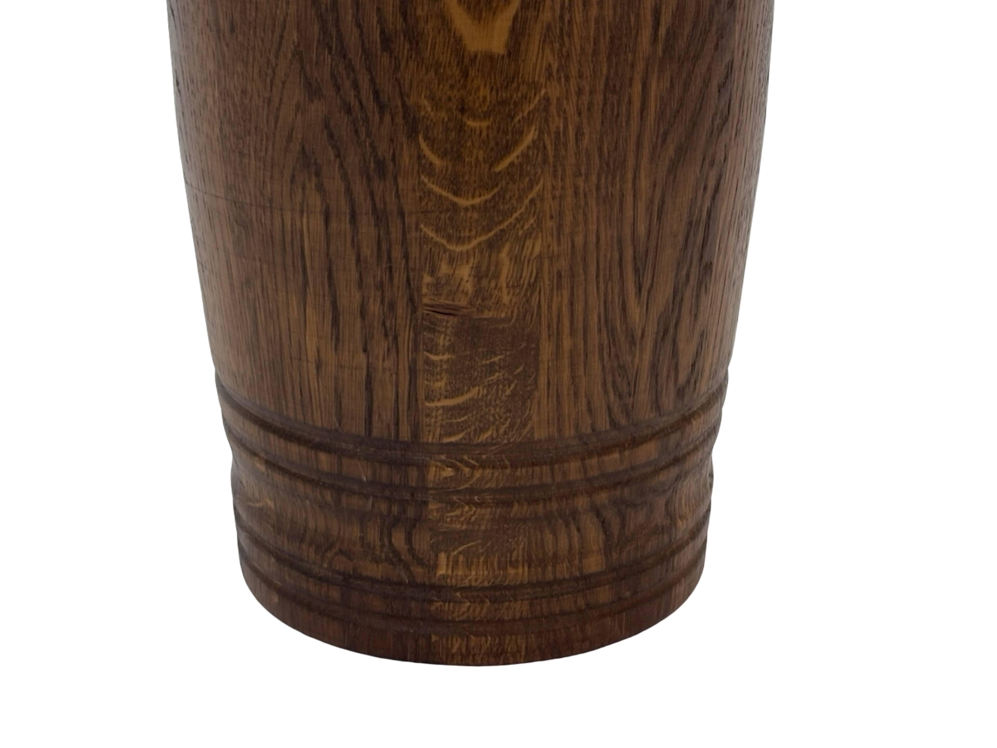 Vintage umbrella stand holder oak basket storage design 60's minimalist