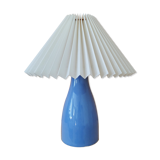 Blue upcycled lamp pleated lampshade