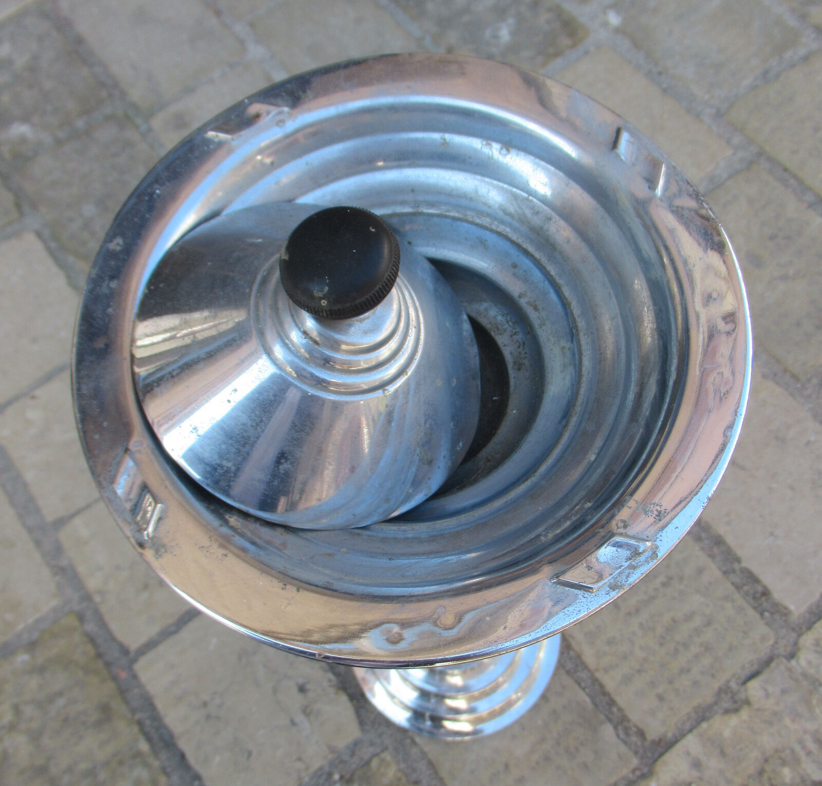 Standing ashtray, vintage, metal