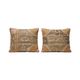 Set of 2 vintage embroidered cushion covers 59x68 cm