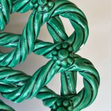 Vallauris woven ceramic fruit bowl basket