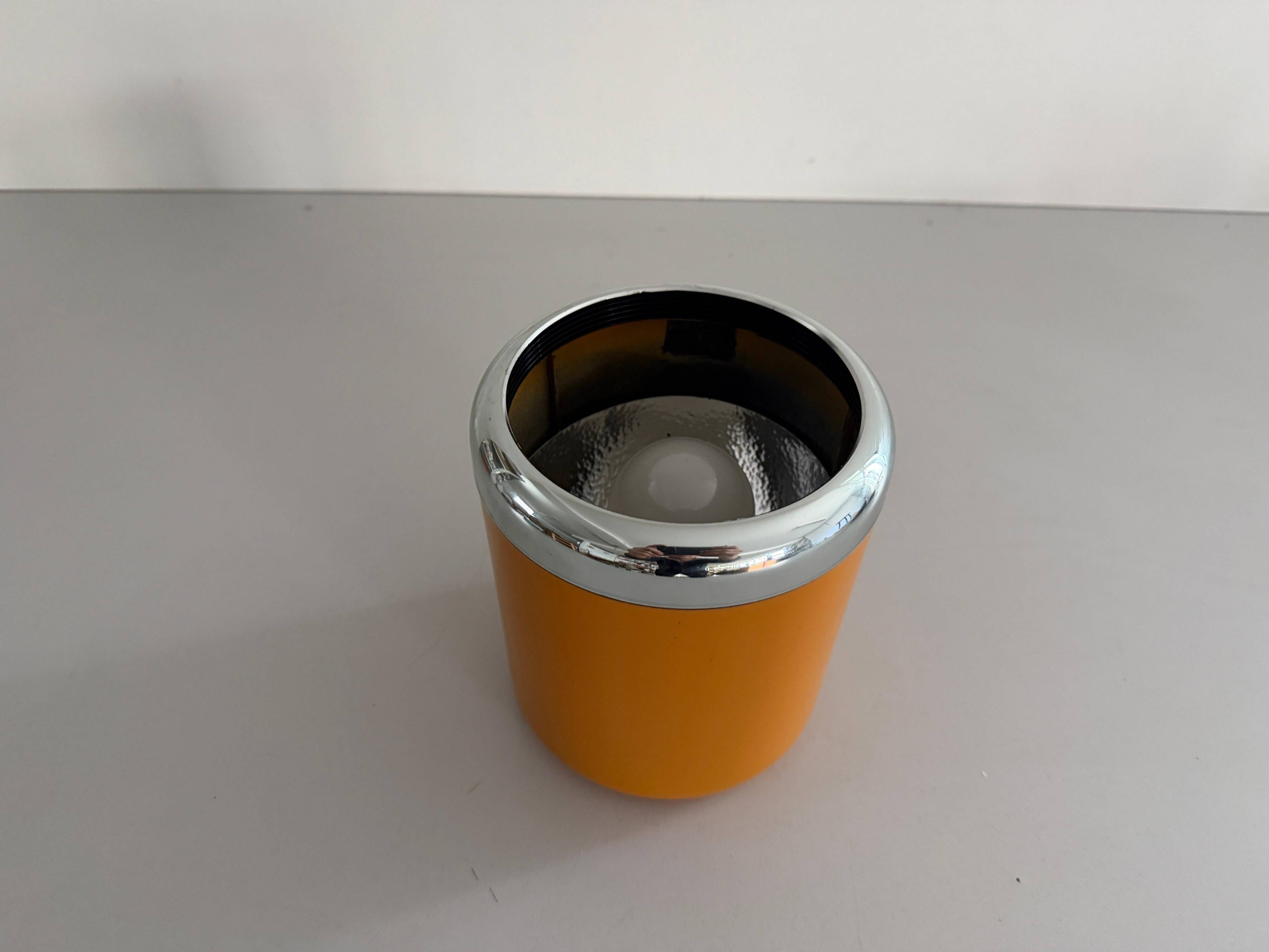Flush mount in orange plexiglass by Kinkeldey, 1970s, Germany.