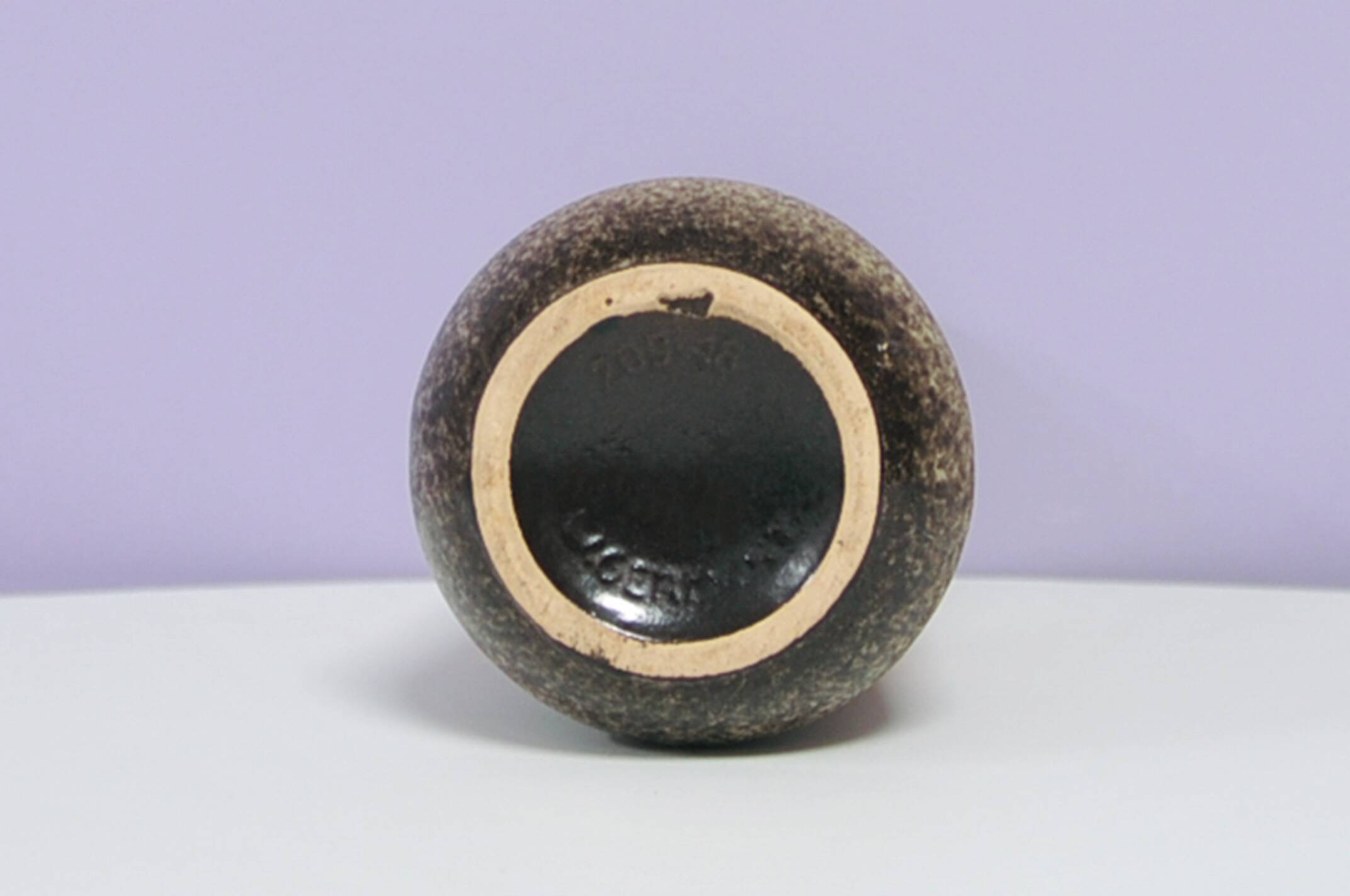 Brown & ochre curl West Germany vase