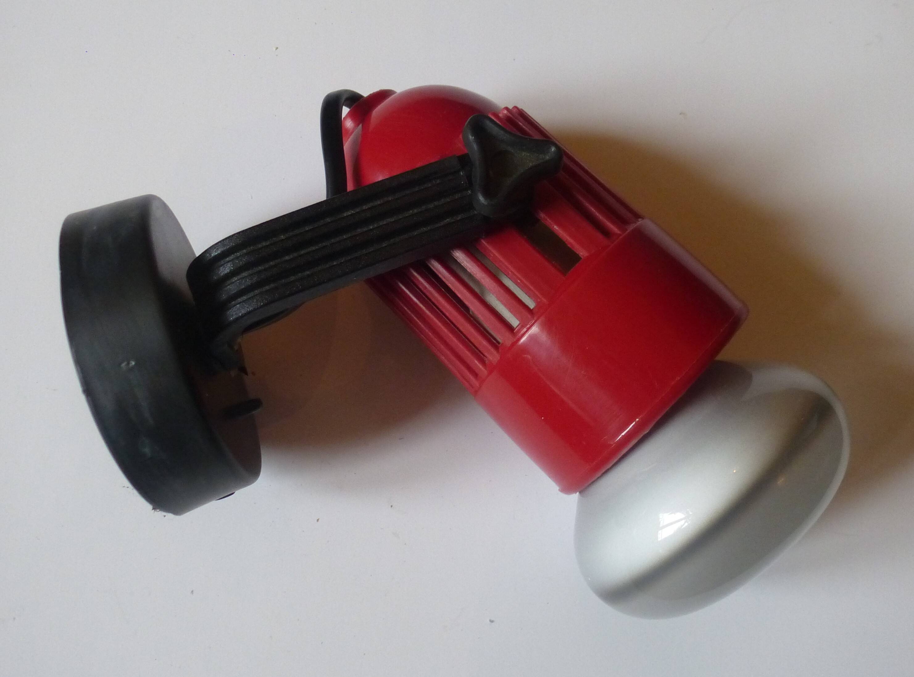 Red and black wall light Stilplast vintage Italian design 1970
