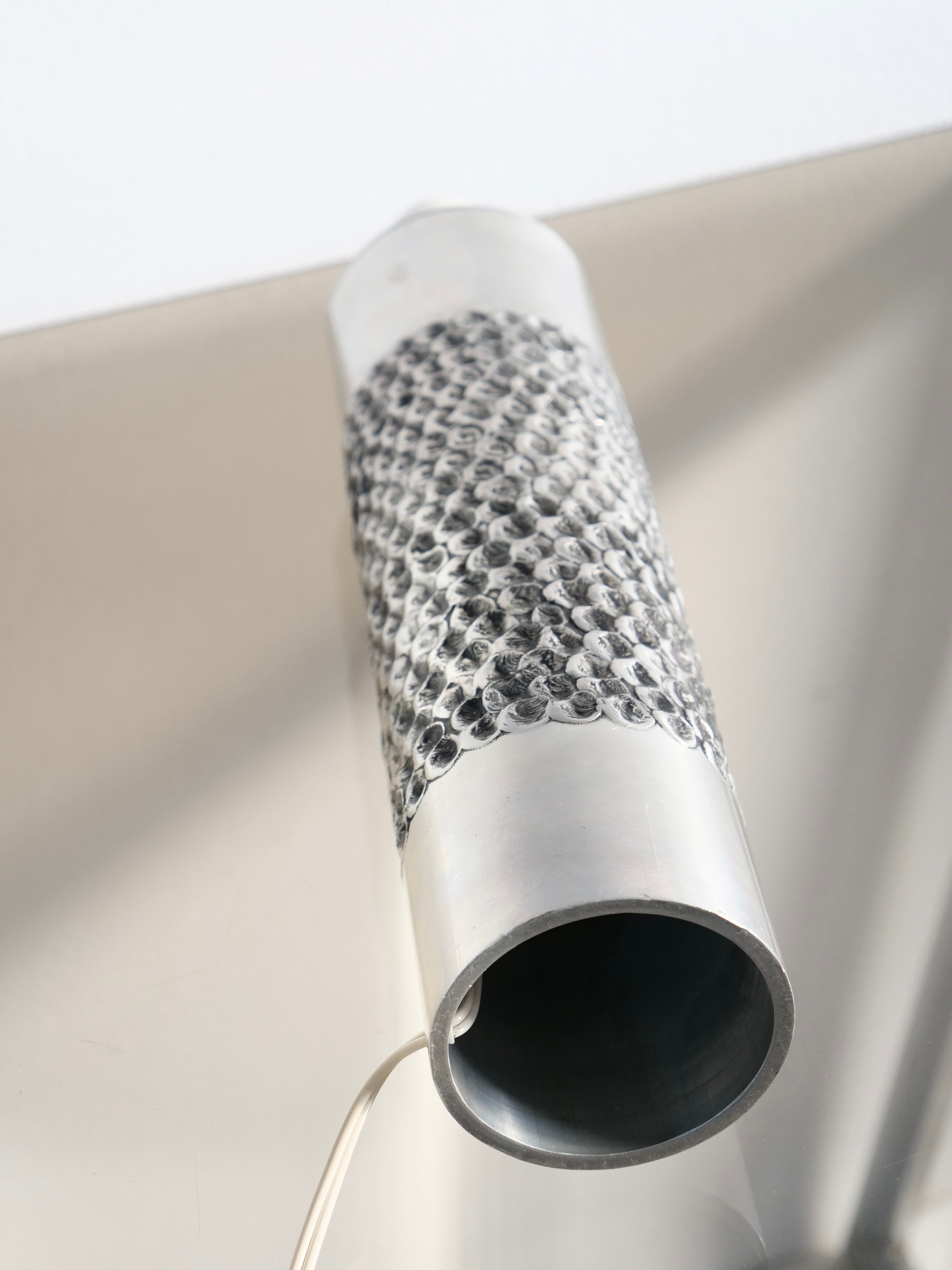 brutalist design lamp by Willy Luyckx for Aluclair 1970