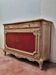 Louis XV buffet in oak & leather - Sandblasted