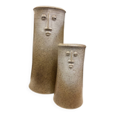 Pair of anthropomorphic vases by Georges Cantin
