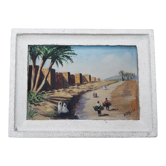 Orientalist painting "Ramparts of Marrakech"