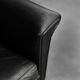 Mid-century Danish black leather swivel chair by Georg Thams, 1960s.