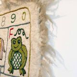 Vintage alphabet wall rug