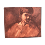 Canvas portrait land of his signed M.Bataillard