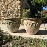 Ancient terracotta pot vase from the 19th century.