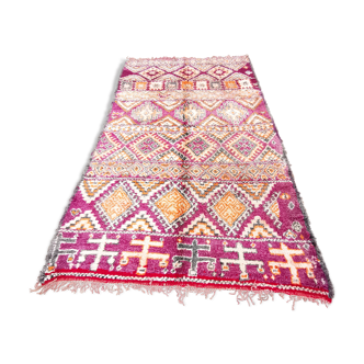 Tapis berbere beni saden vintage en laine fait main 200x350 cm