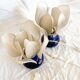Pair of vintage lamps by Patrick Bossis – Limoges porcelain 1980