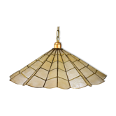 Ceiling lamp in mother-of-pearl clear fan