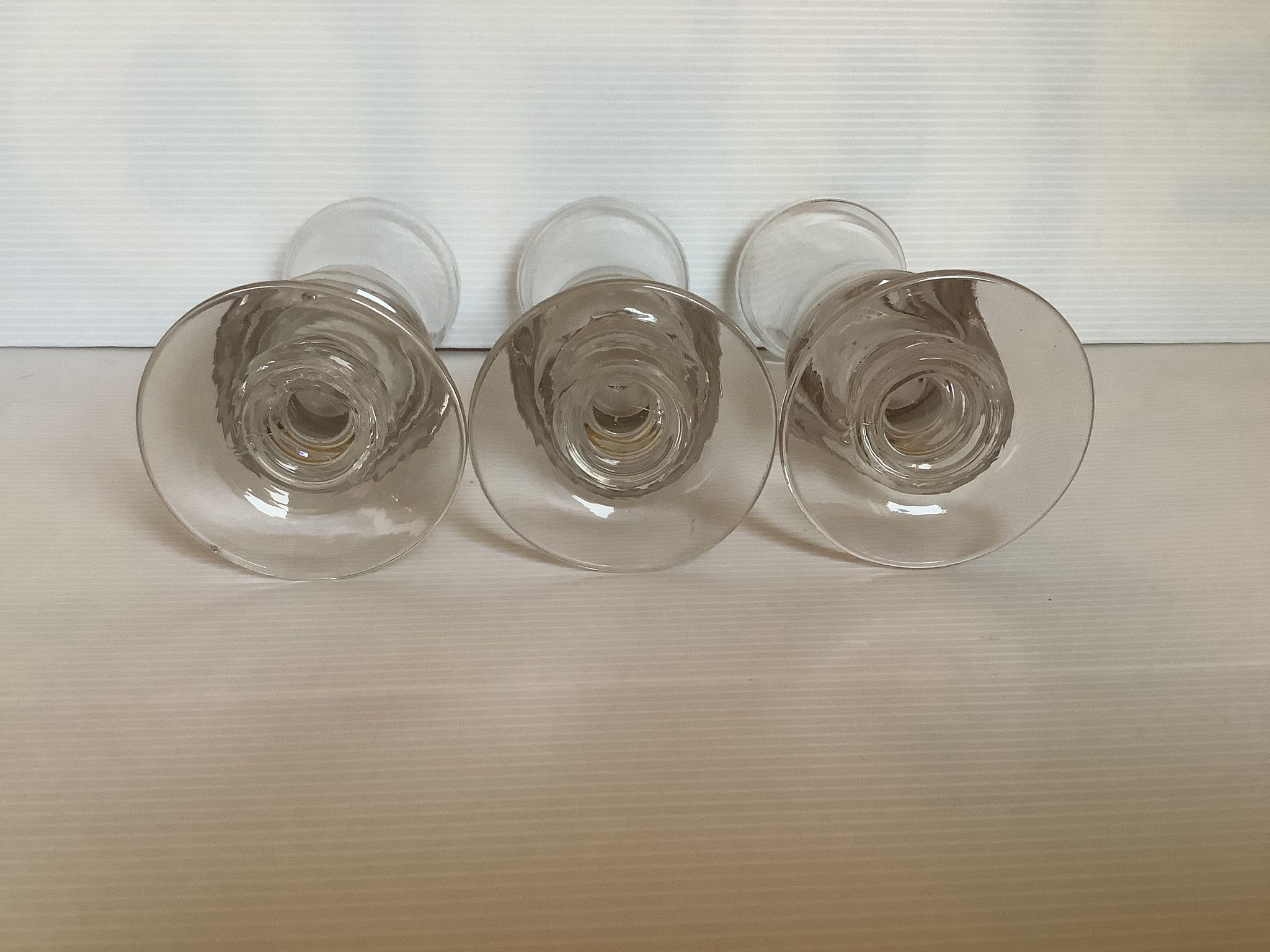 3 thick heavy bubble glasses