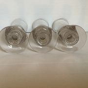 3 thick heavy bubble glasses