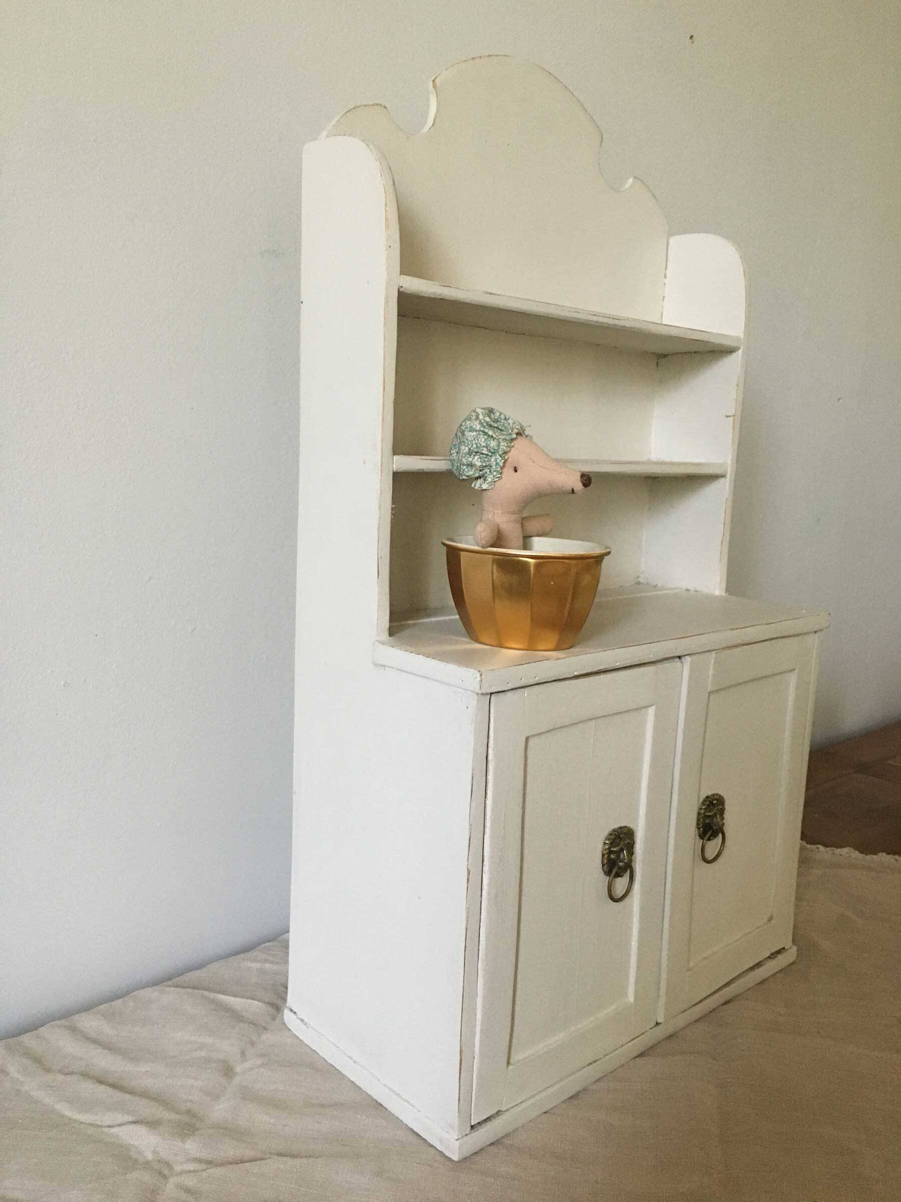 Vintage doll's cabinet sideboard