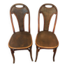 Paire de chaises bistrot Fischel années 1900