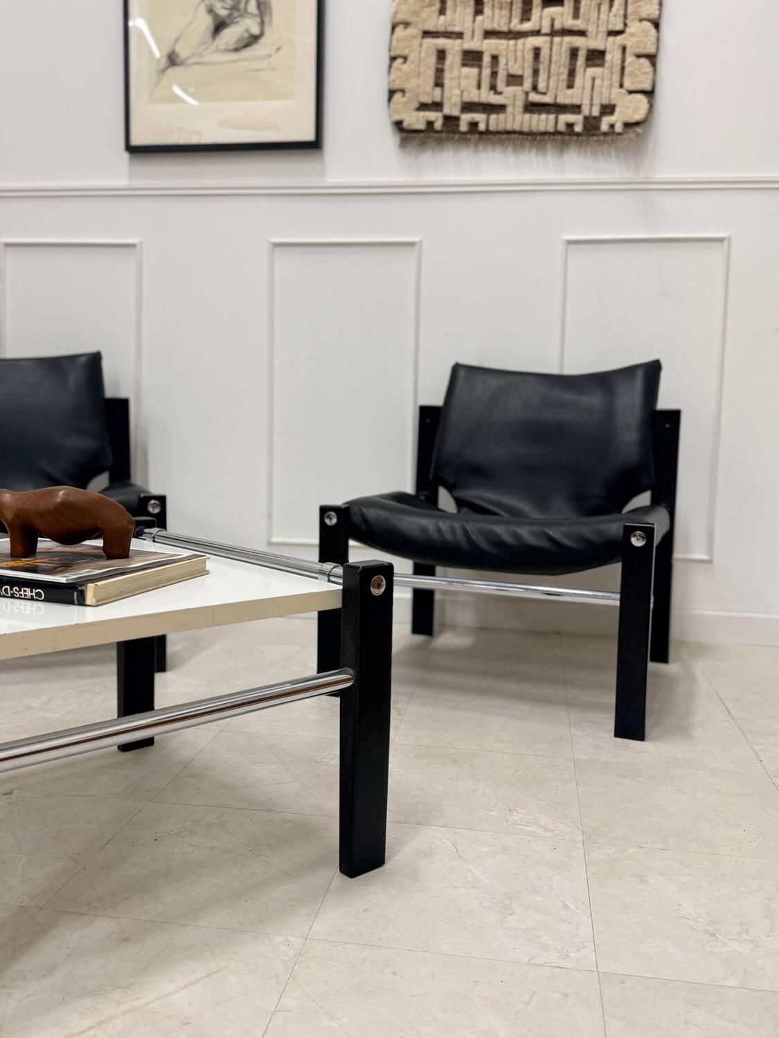 Paire de fauteuils + table ARKANA Maurice Burke