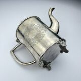 Vintage teapot and tray in solid silver by Royal Sheffield, England, 1950s, Set of 2.