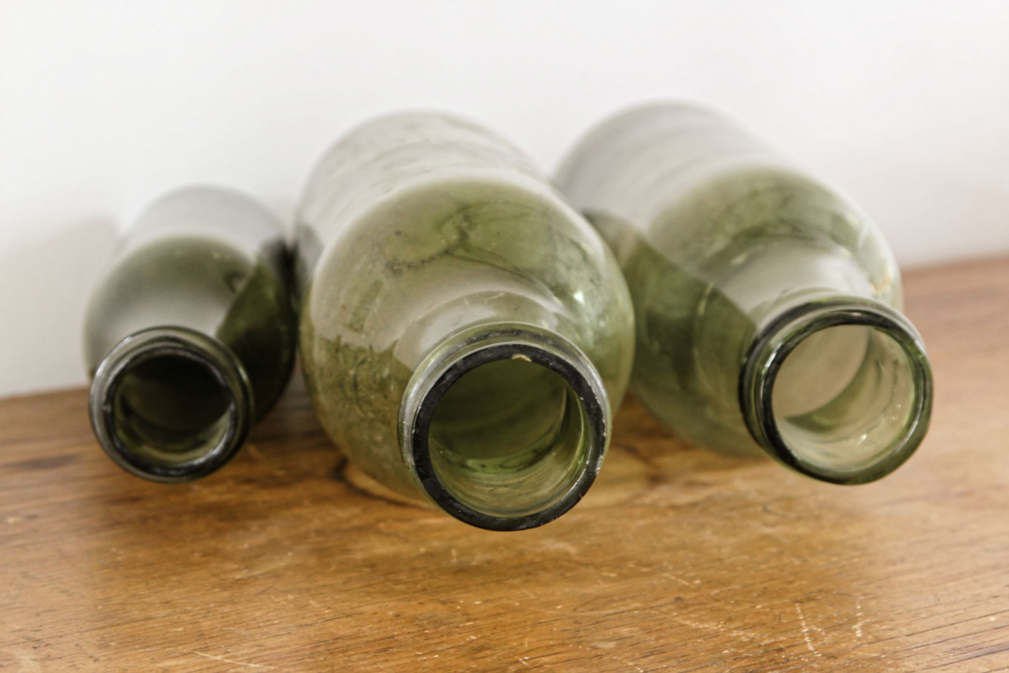 Lot de 3 bouteilles à conserve en verre soufflé