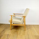 Classic armchair Vintage 70s beige - Jade series