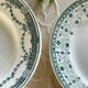 5 antique ironstone plates from Moulin des Loups.