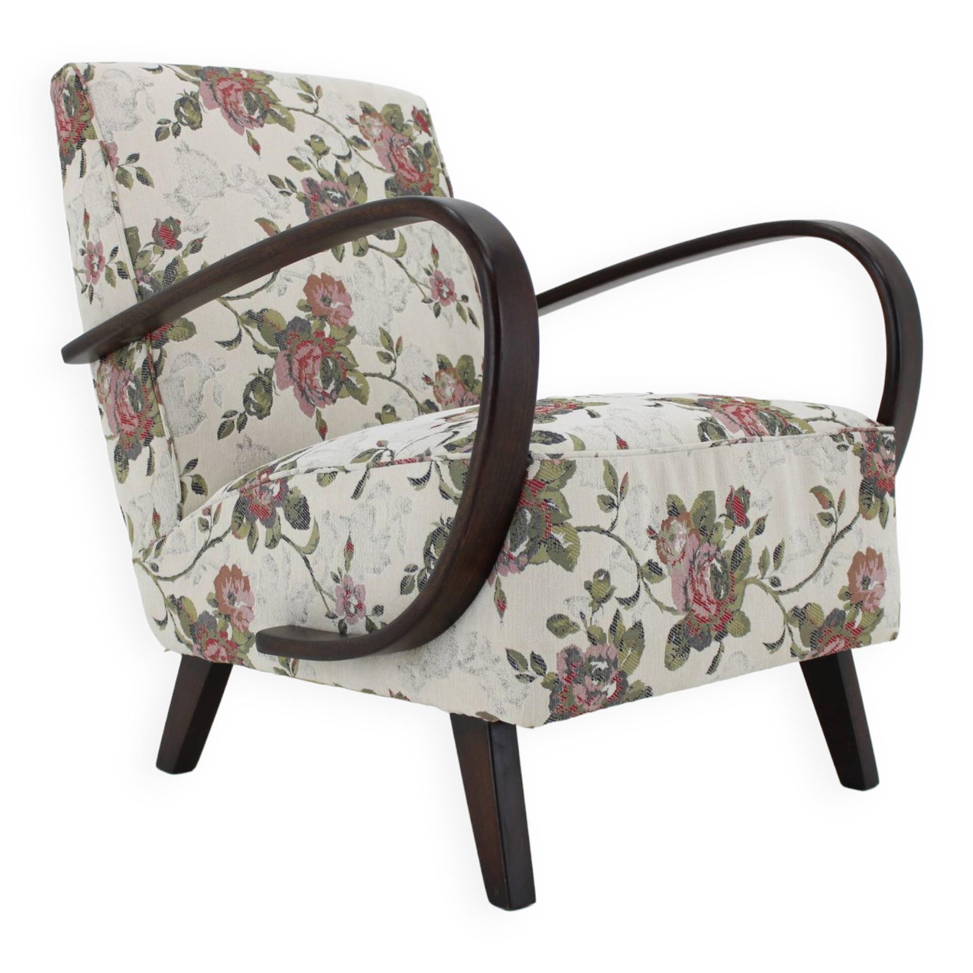 1950s Jindrich Halabala Restored Gobelin Armchair, Czechoslovakia