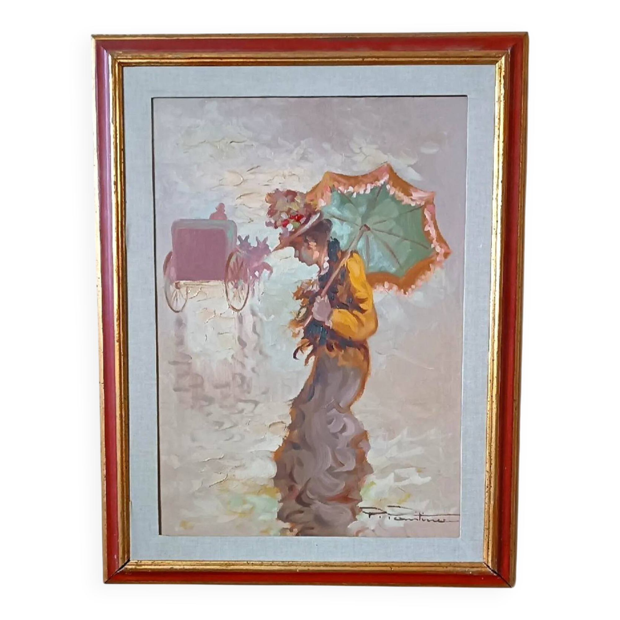 Parisian Scene by Pietro Pantino, oil on canvas, 20th century