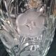 Grand vase en cristal taillé décor floral
