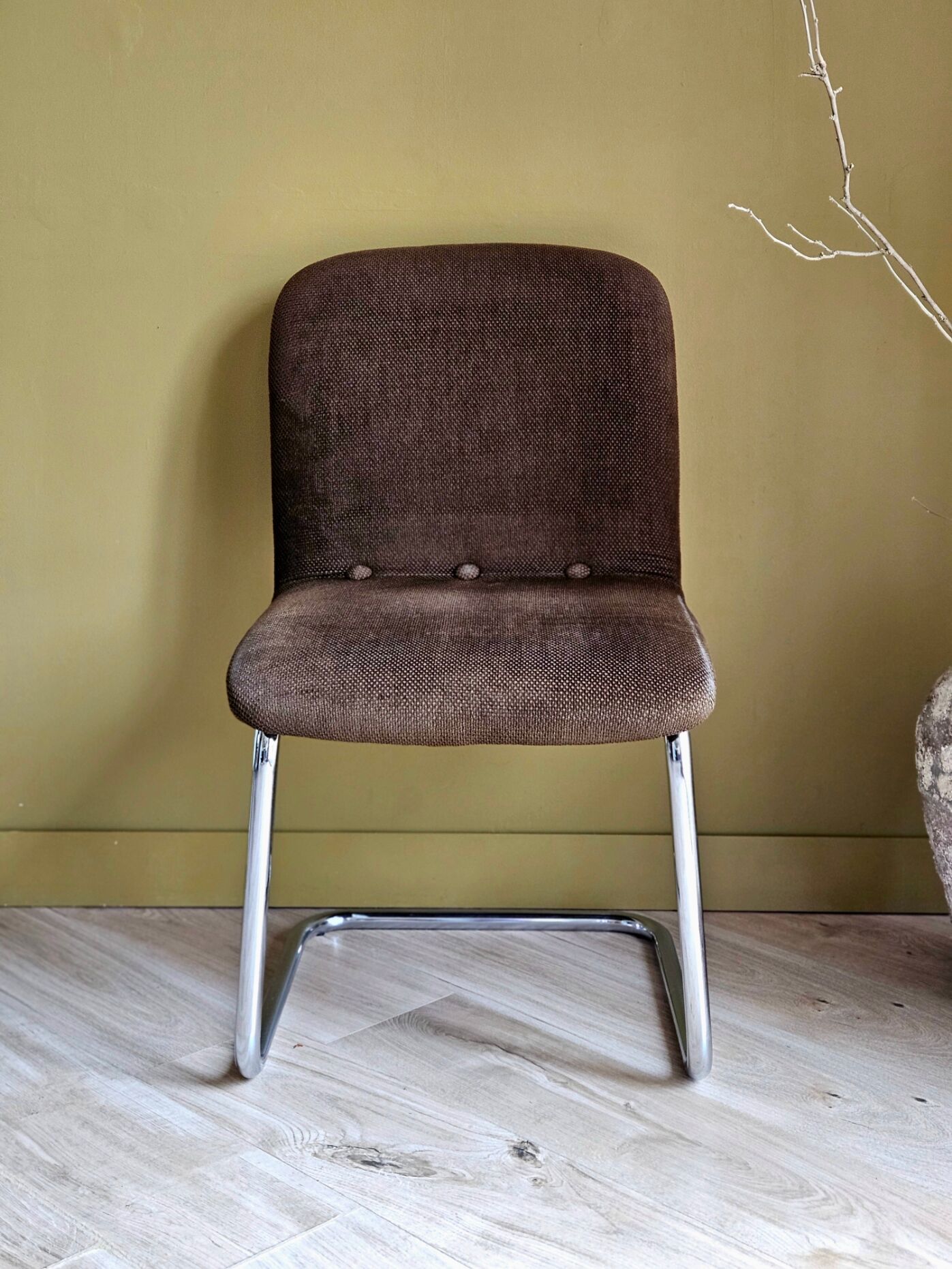 Vintage chair in chrome tubing – 1960s/70s