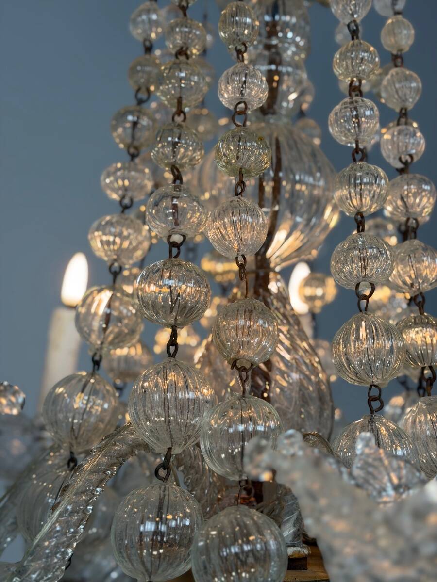 Lustre made of Murano glass beads, Venice around 1900