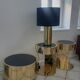 2 bedside tables and a brass Fendi table.