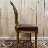 Set of 6 Louis XVI medallion chairs in wood and caning.