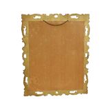French Gilded Mirror Gold Leaf Baroque Style Rectangular 1950s